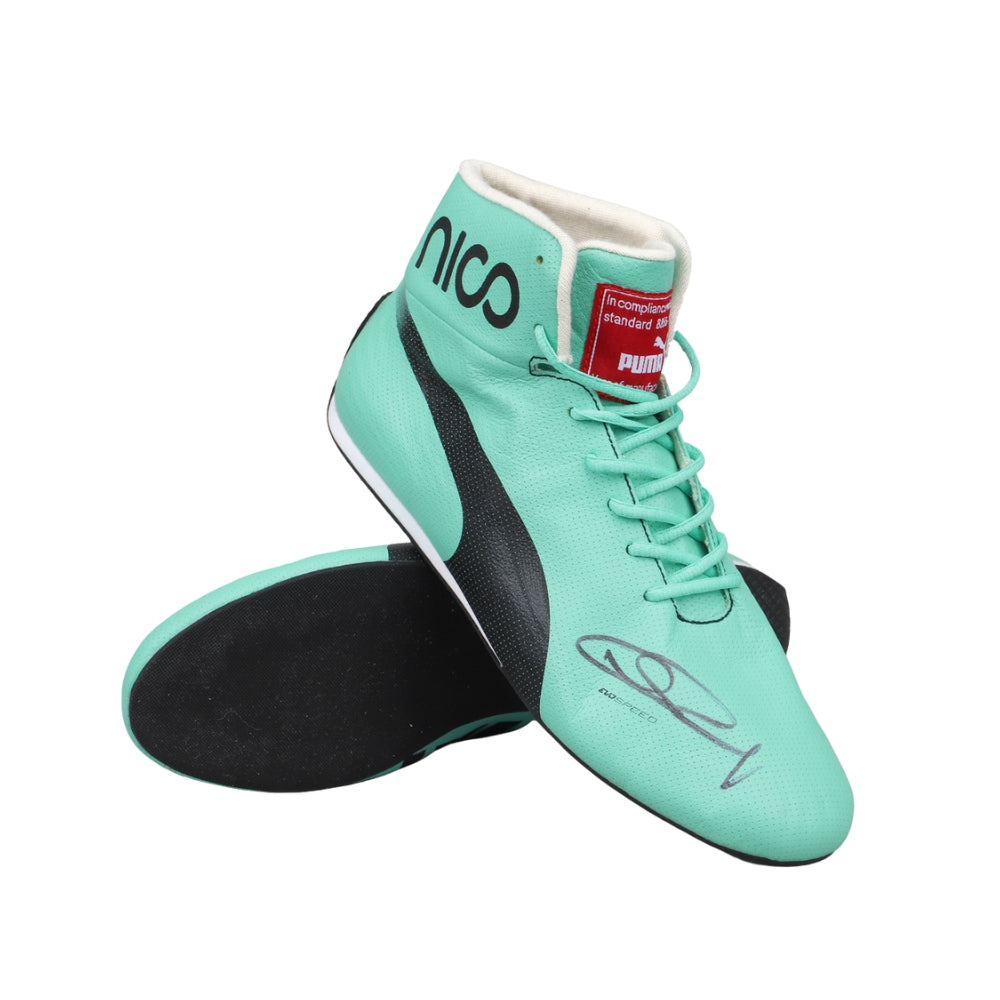 2017 Nico Rosberg Signed  Racing Shoes
