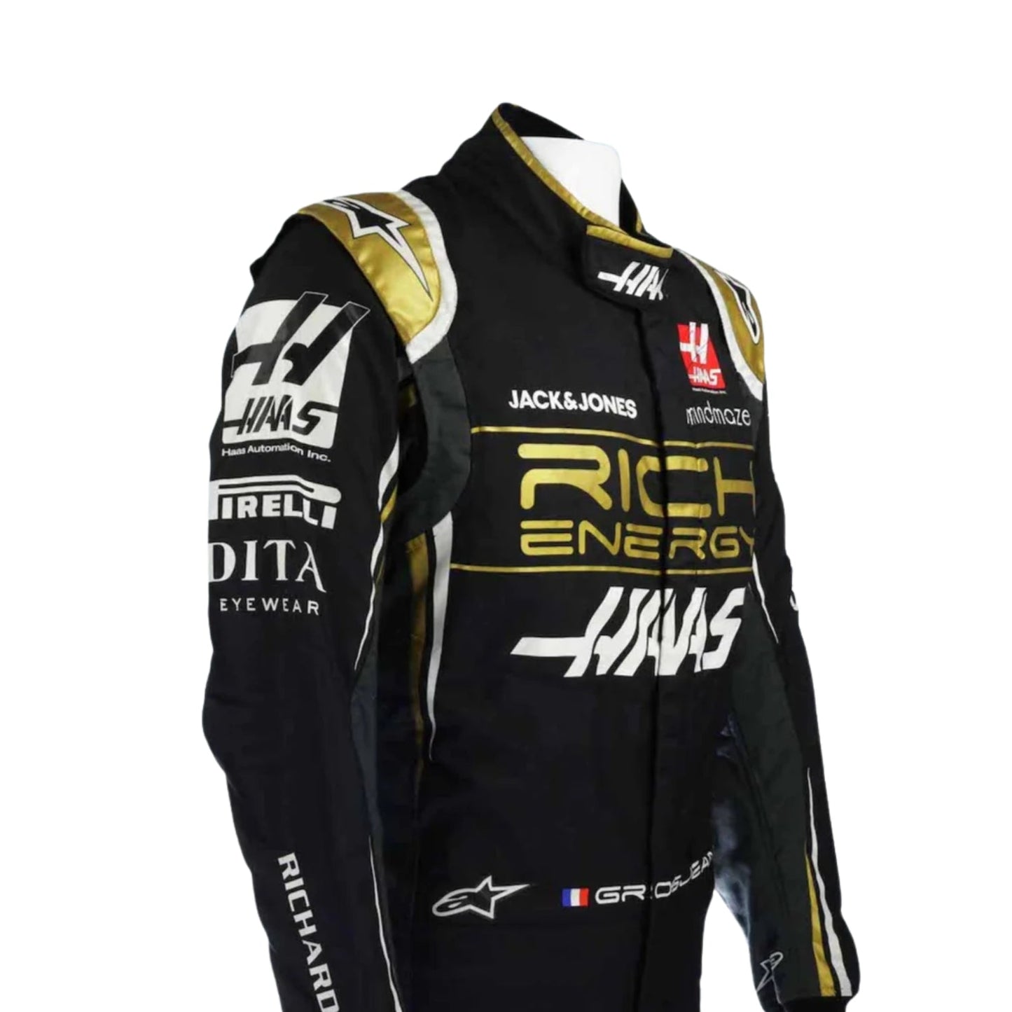 2019 Romain Grosjean F1 Racing Suit