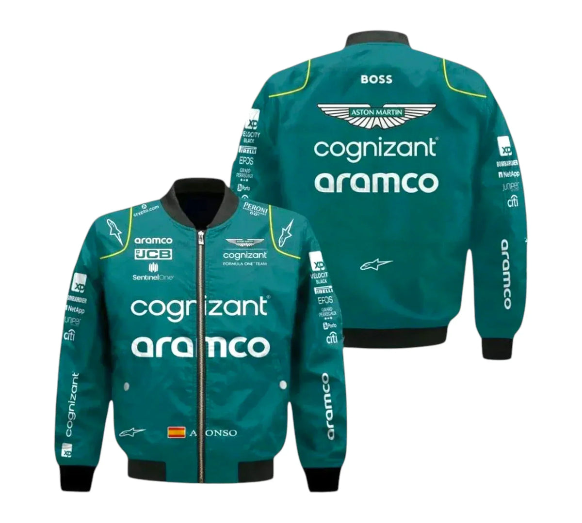 2023 Fernando Alonso Aston Martin Aramco Cognizant F1 Vintage Jacket