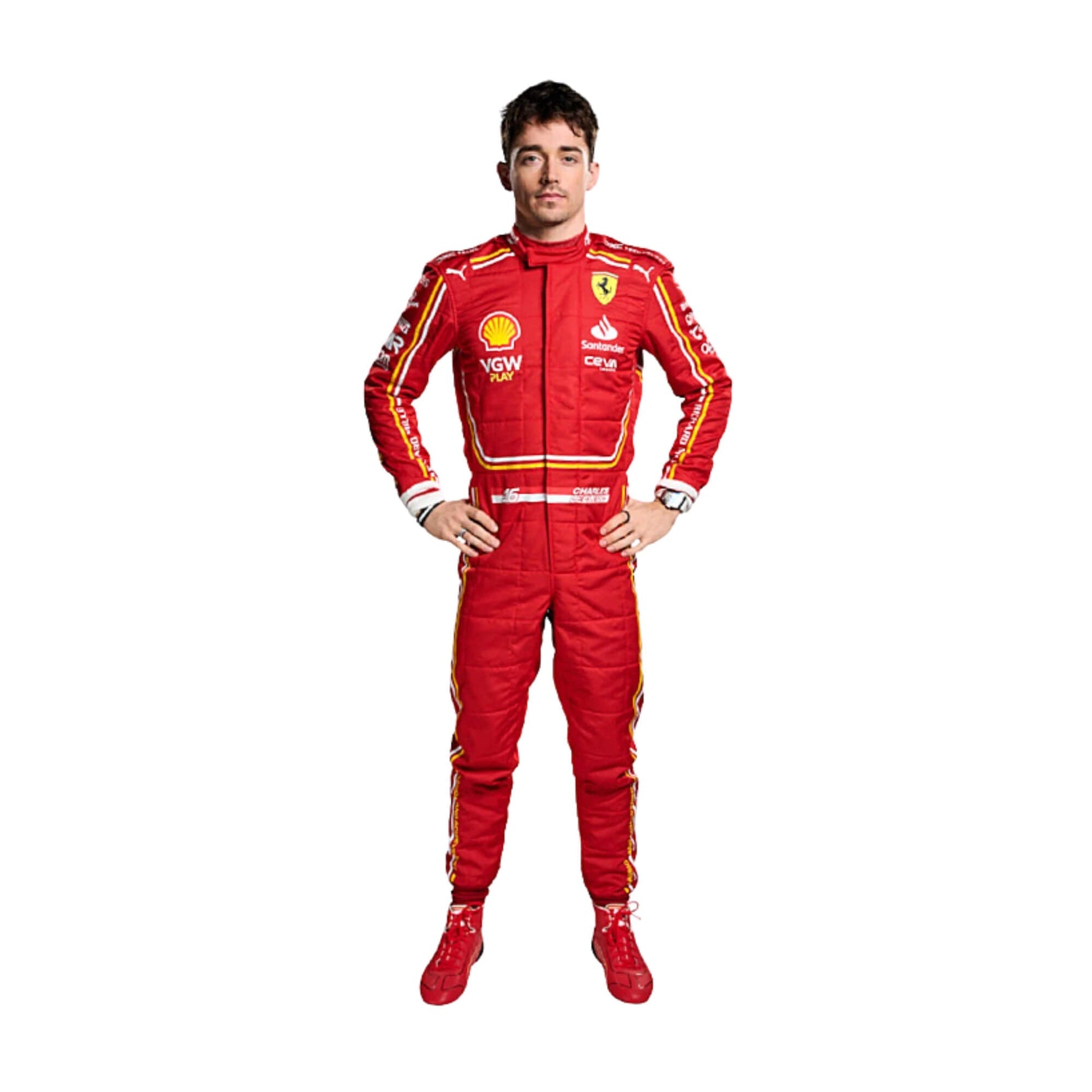  2024 F1 Racing Costume Worn by Charles Leclerc & Carlos Sainz Jr.