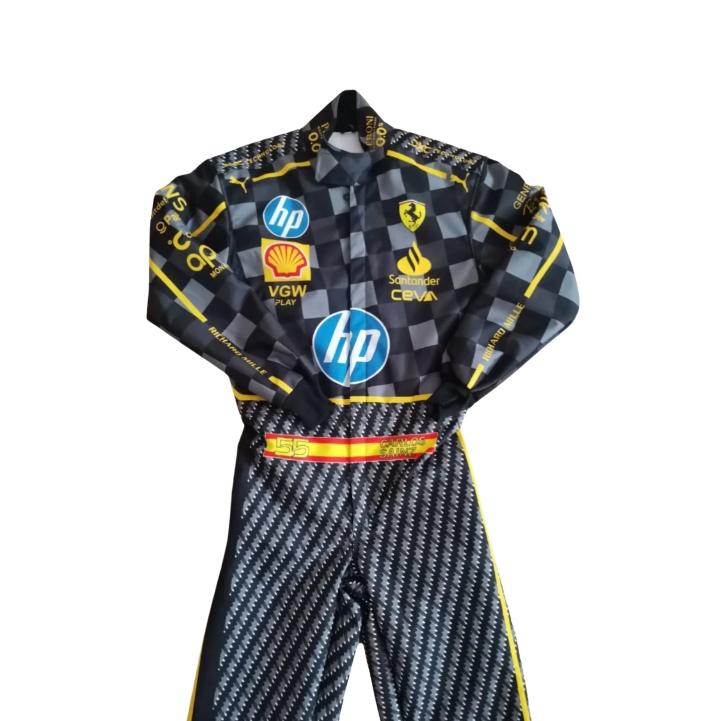 2024 F1 Racing Costume Worn by Charles Leclerc & Carlos Sainz Jr. – HP Italy GP