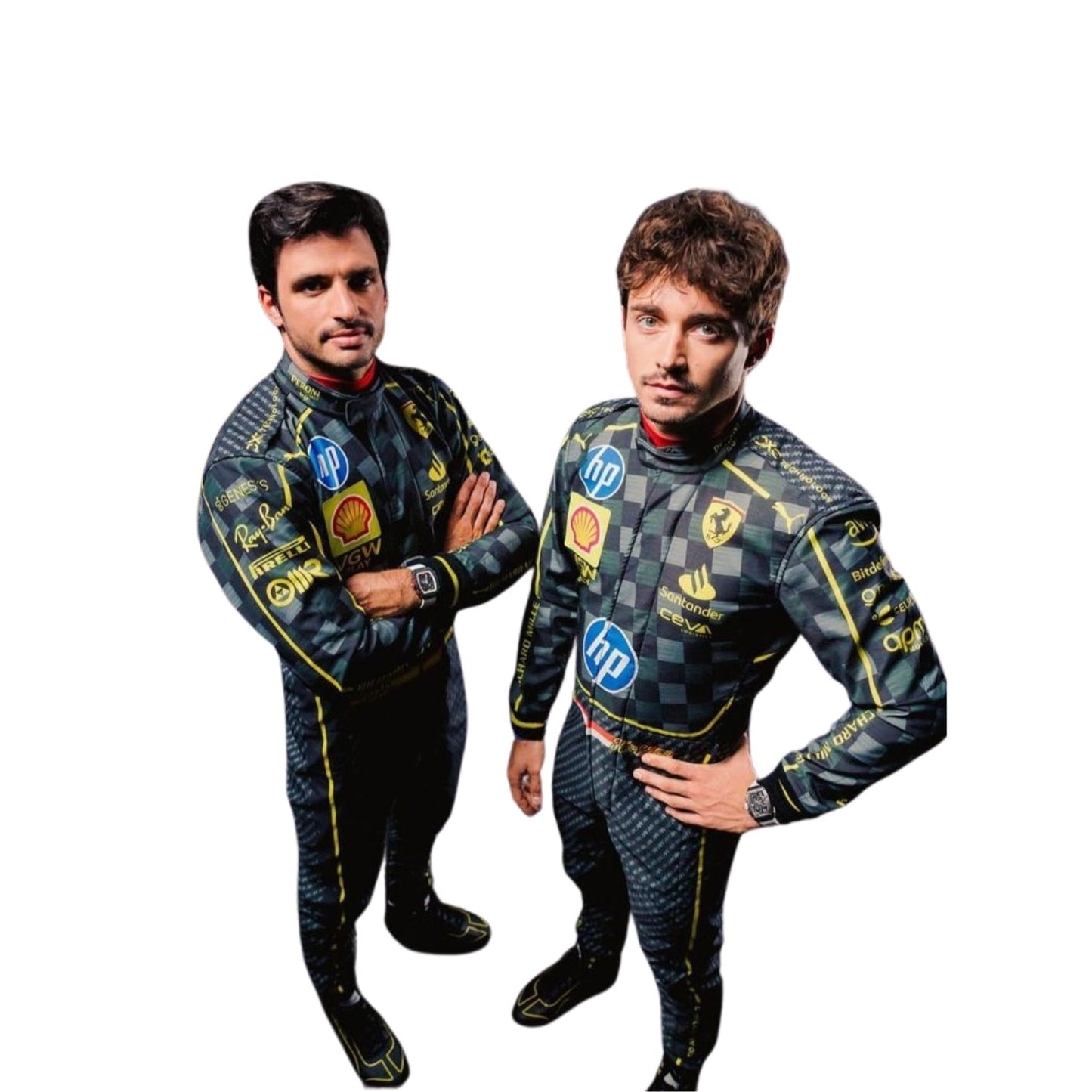 2024 F1 Racing Costume Worn by Charles Leclerc & Carlos Sainz Jr. – HP Italy GP