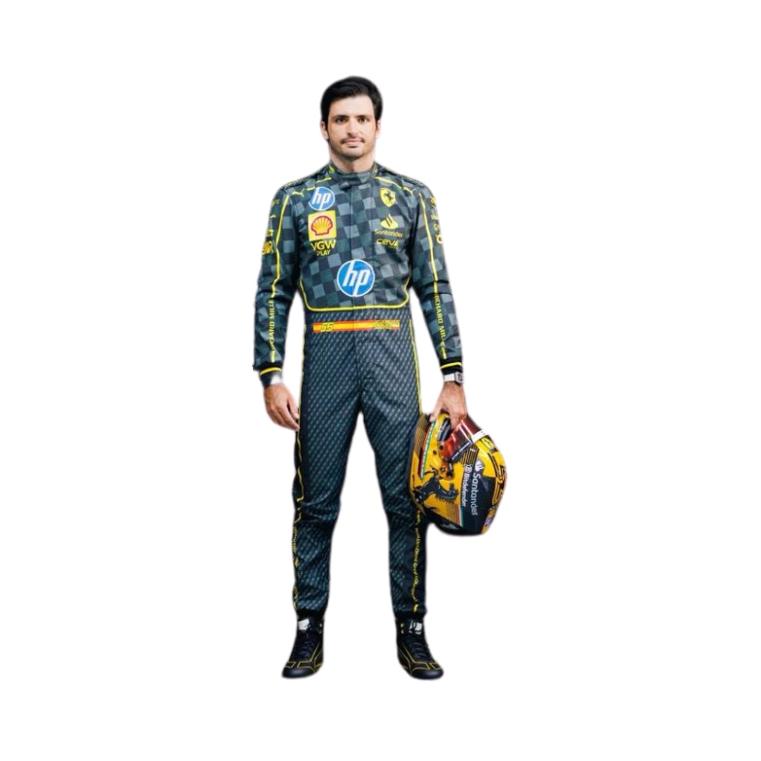 2024 F1 Racing Costume Worn by Charles Leclerc & Carlos Sainz Jr. – HP Italy GP