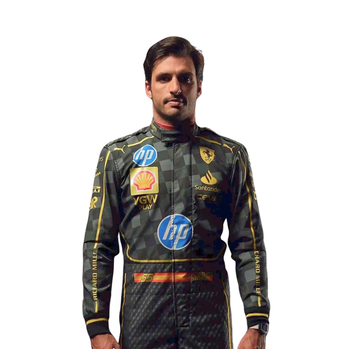 2024 F1 Racing Costume Worn by Charles Leclerc & Carlos Sainz Jr. – HP Italy GP