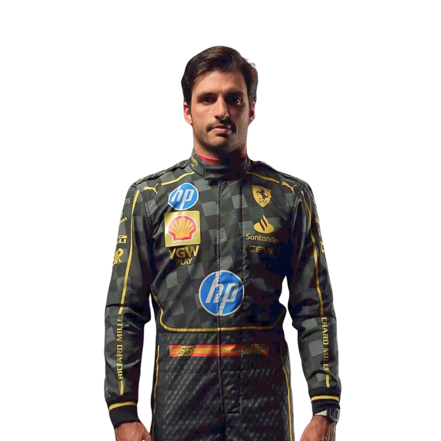 2024 F1 Racing Costume Worn by Charles Leclerc & Carlos Sainz Jr. – HP Italy GP