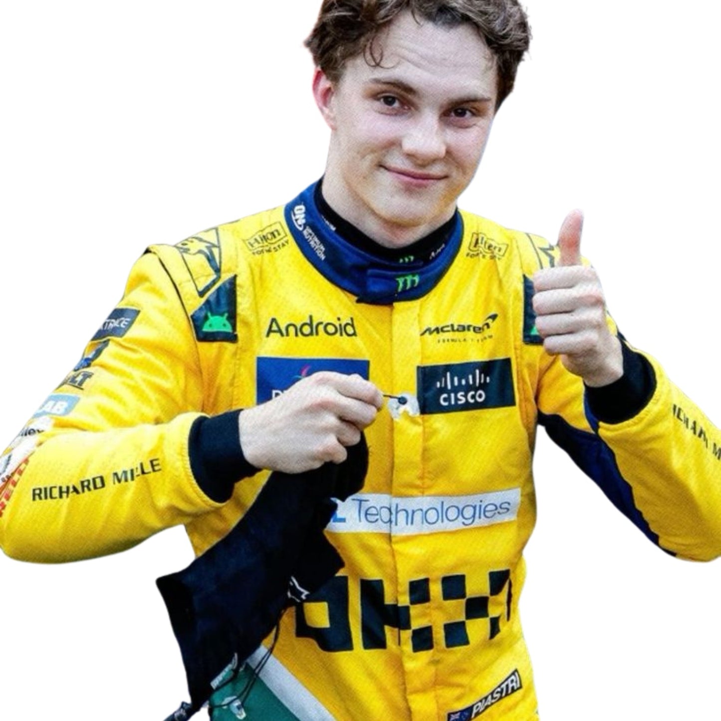 2024 F1 Racing Costume Worn by Lando Norris & Oscar Piastri – Monaco GP