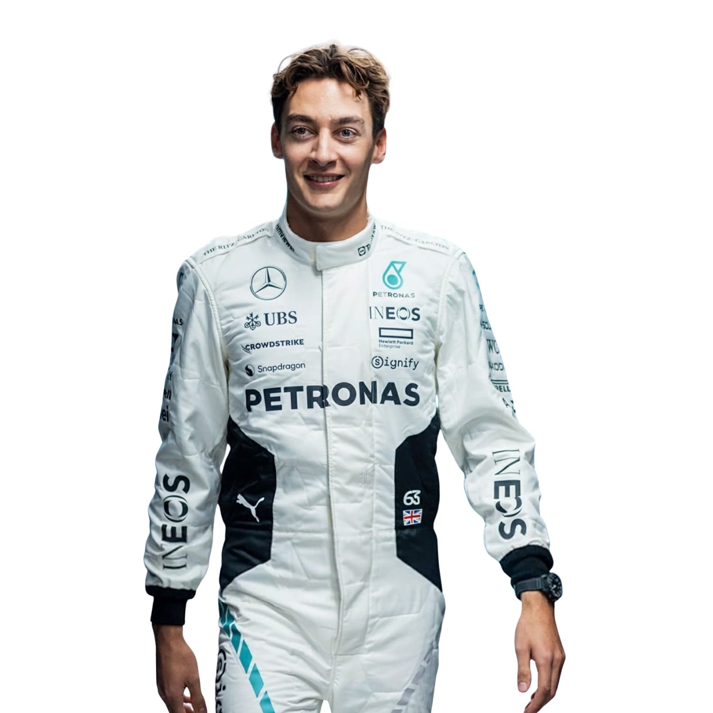 2024 F1 Racing Costume Worn by Lewis Hamilton & George Russell–  Qatar GP