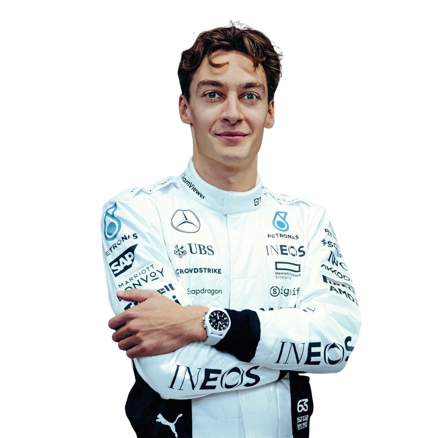 2024 F1 Racing Costume Worn by Lewis Hamilton & George Russell–  Qatar GP