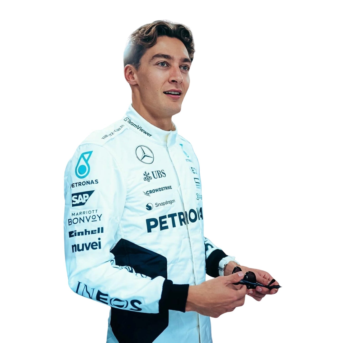 2024 F1 Racing Costume Worn by Lewis Hamilton & George Russell–  Qatar GP