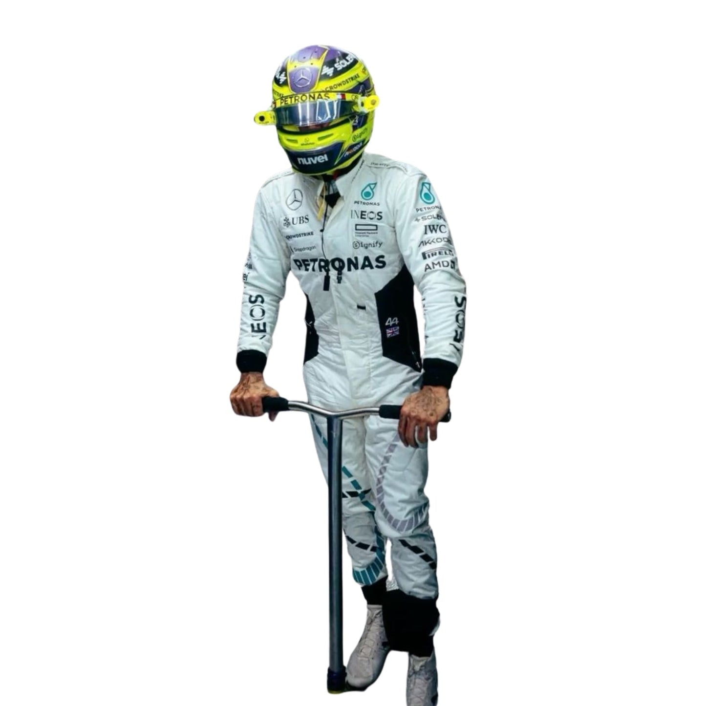 2024 F1 Racing Costume Worn by Lewis Hamilton & George Russell–  Qatar GP