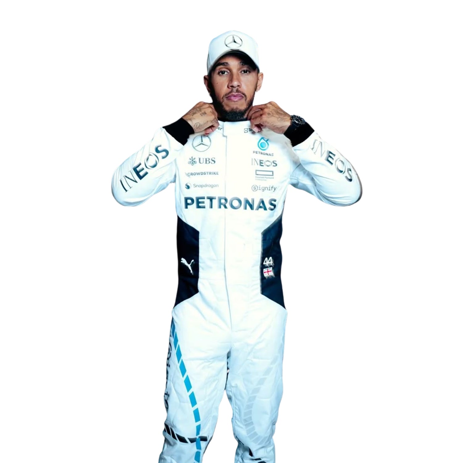 2024 F1 Racing Costume Worn by Lewis Hamilton & George Russell–  Qatar GP