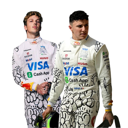 2025 F1 Racing Costume Worn By Isack Hadjar and Liam Lawson British GP