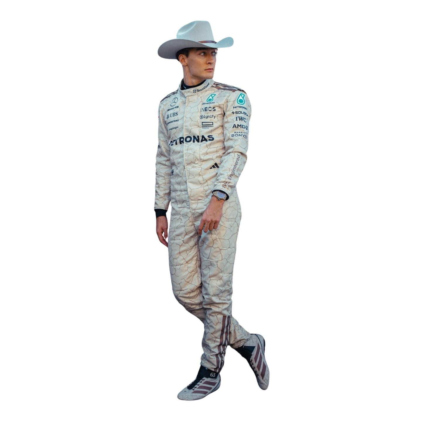 2025 F1 Racing Costume Worn by George Russell & Andrea Kimi Antonelli - USA Austin GP