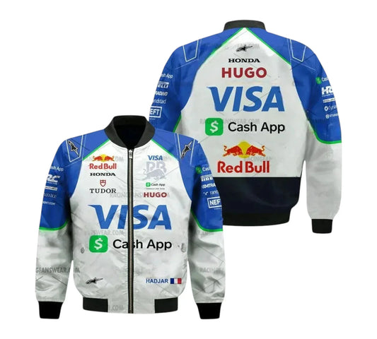 2025 Isack Hadjar Visa Cash App RB F1 Racing Vintage Jacket – Racing Bull