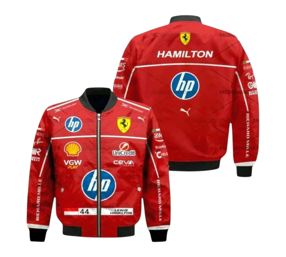 2025 Lewis Hamilton Ferrari Vintage Racing Jacket