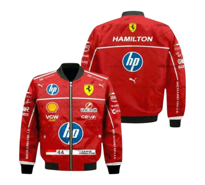 2025 Lewis Hamilton Ferrari Vintage Racing Jacket