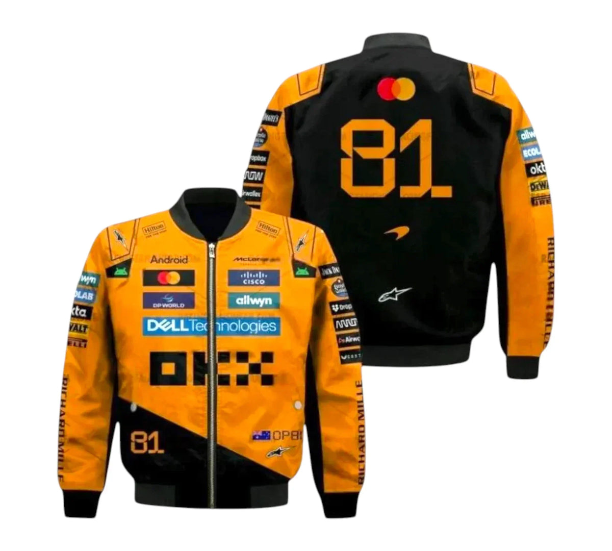2025 Oscar Piastri Team McLaren F1 Racing Vintage Jacket