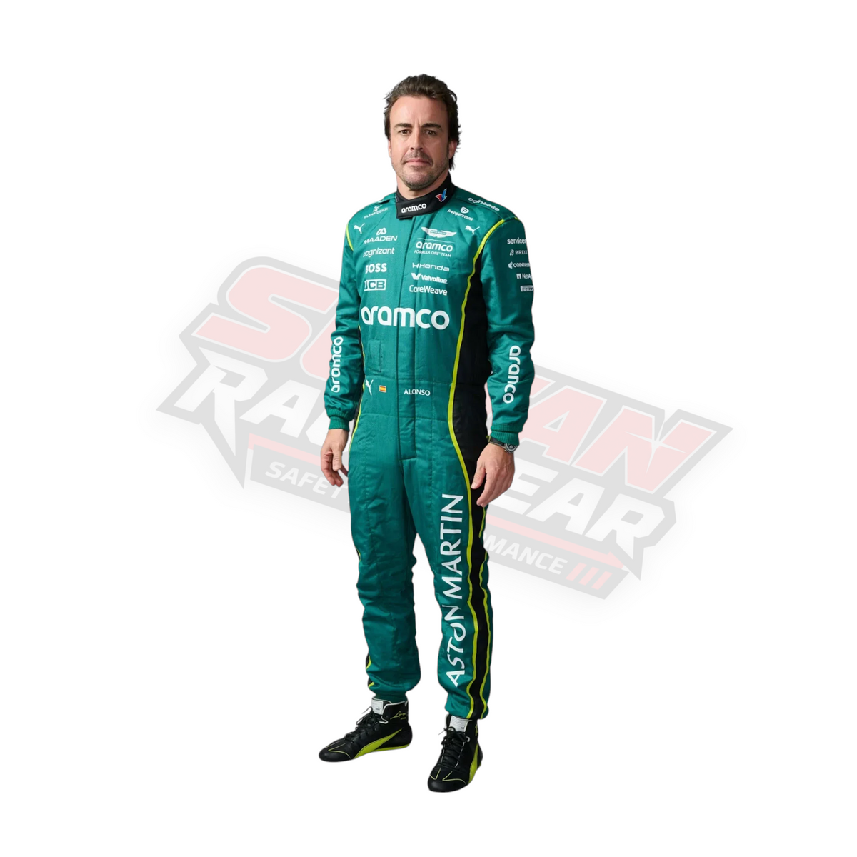 2026 Fernando Alonso Aston Martin F1 Race Suit – Premium Replica