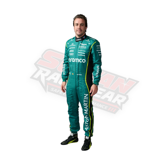 2026 Fernando Alonso Aston Martin F1 Race Suit – Premium Replica