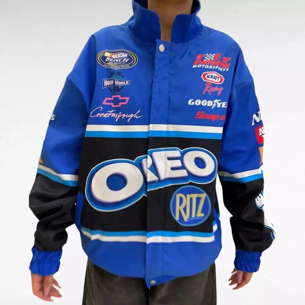 F1 Biker Racing Streetwear Embroidered Bomber Jacket