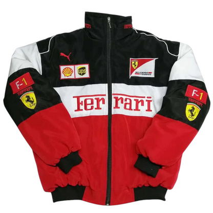 F1 Jacket Racing FERRARI Vintage Red Black