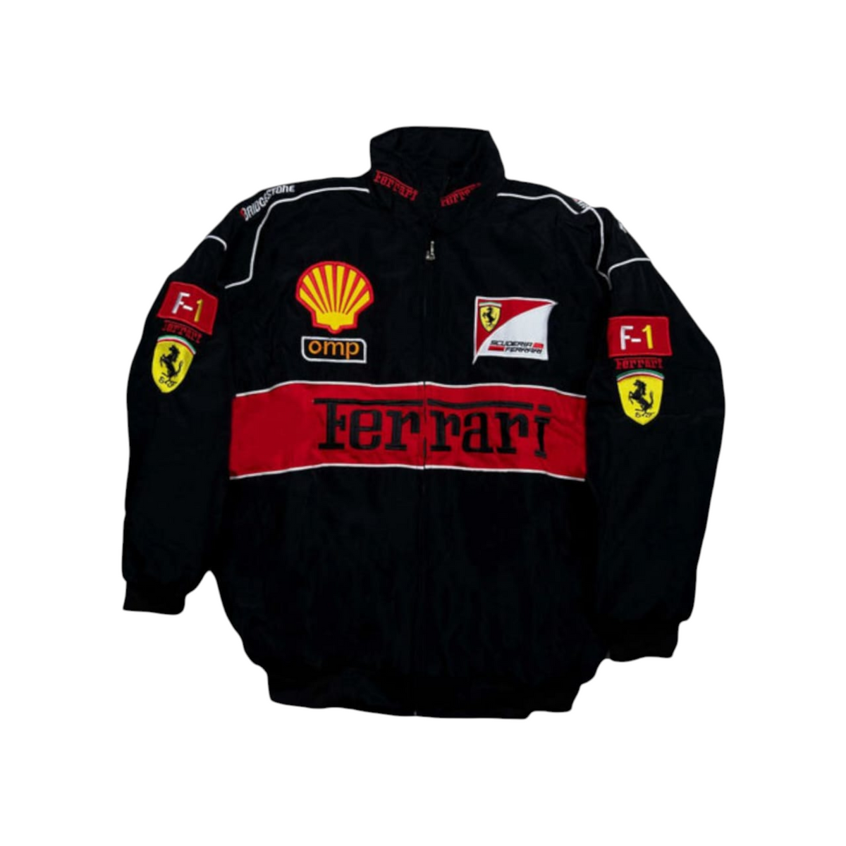 F1 Vintage Ferrari  Black Embroidry  Jacket
