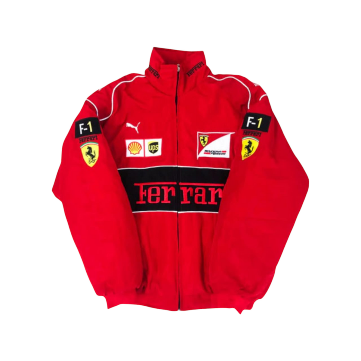 F1 Vintage Ferrari Embroidry Fire Proof  Jacket Red