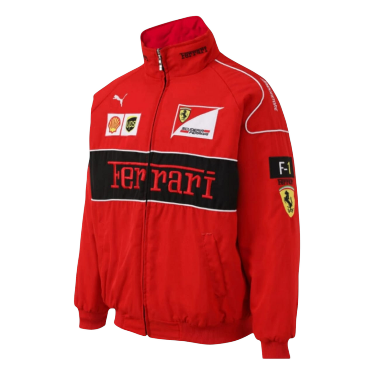 Ferrari F1 Vintage Red Embroidry Jacket