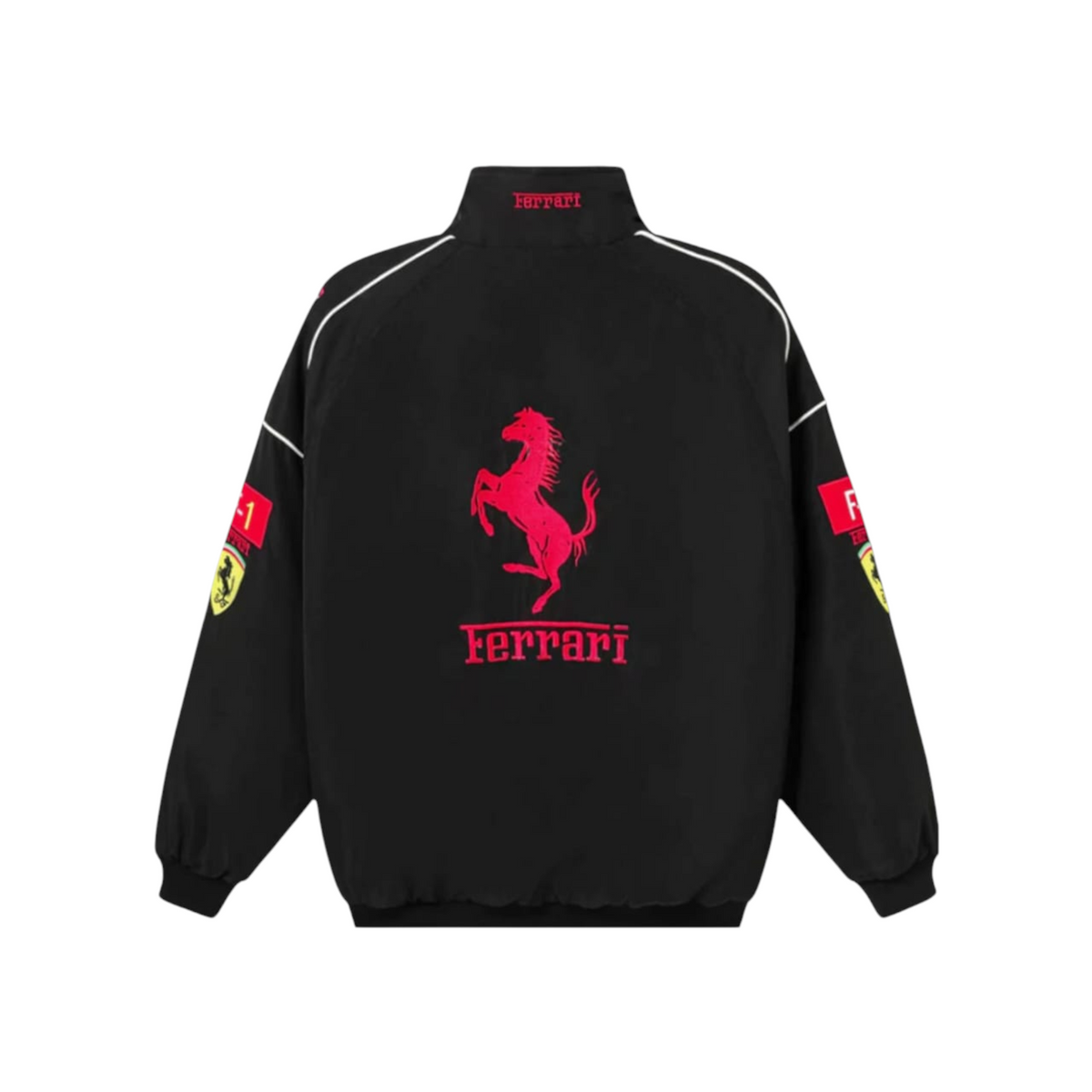 Ferrari F1 Vintage black Embroidry Jacket