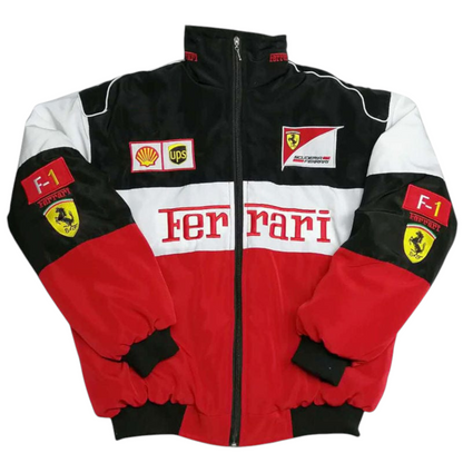 Ferrari Vintage F1 Jacket Embroidry Fire Proof  White