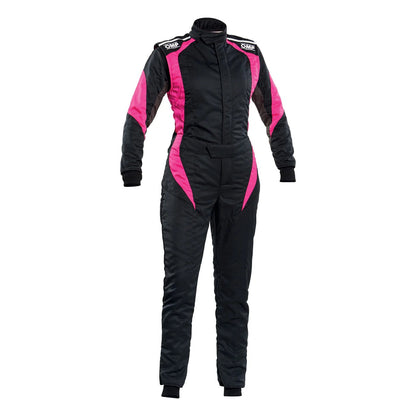 OMP FIRST ELLE Women's Black / Pink Kart Racing Suit
