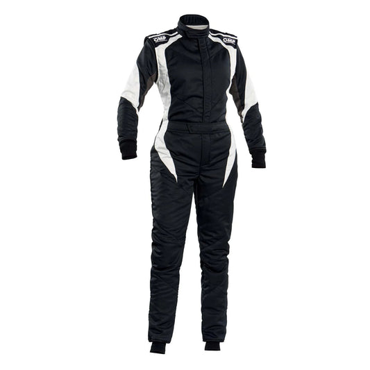 OMP FIRST ELLE Women's Black / White Kart Racing Suit