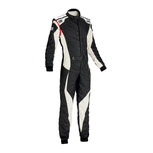 OMP TECNICA EVO Kart Racing Suit - Black / White