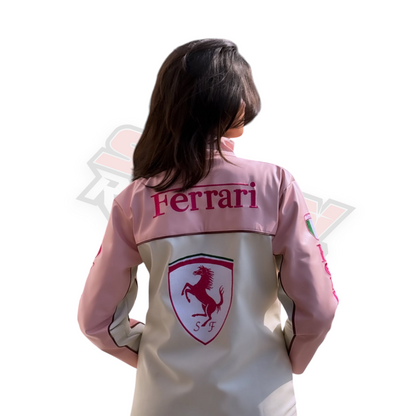 Pink Ferrari Jacket | Luxury Street Racing Style