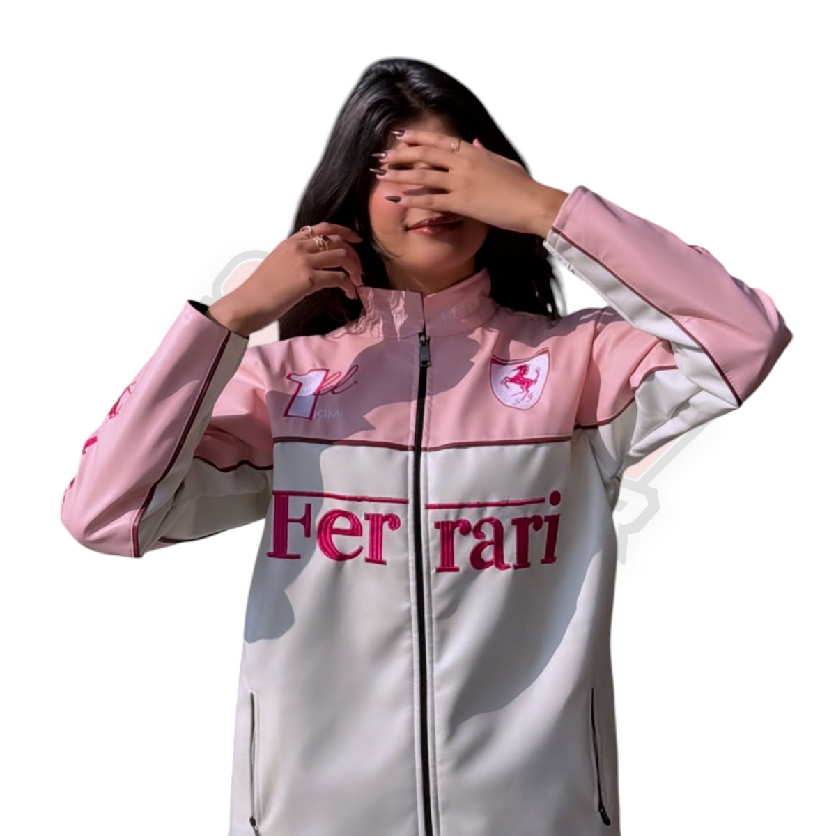 Pink Ferrari Jacket | Luxury Street Racing Style