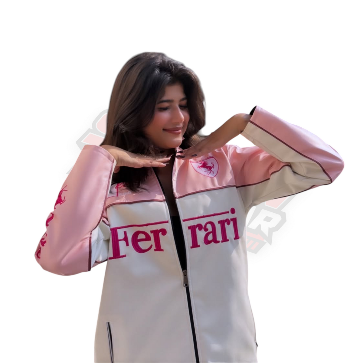 Pink Ferrari Jacket | Luxury Street Racing Style