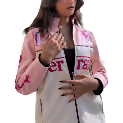 Pink Ferrari Jacket | Luxury Street Racing Style