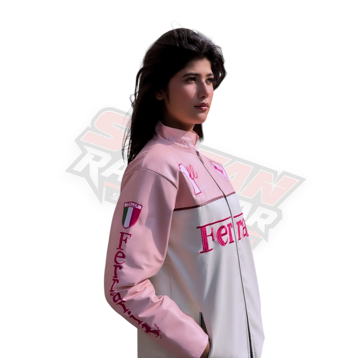 Pink Ferrari Jacket | Luxury Street Racing Style