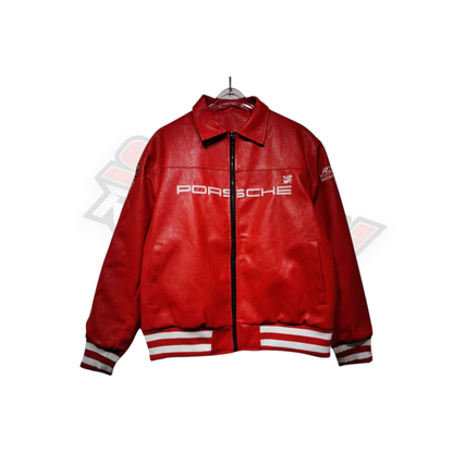 Premium Porsche 993 Leather Jacket | Luxury Vintage Racing Style