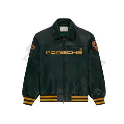 Premium Porsche 993 Leather Jacket | Luxury Vintage Racing Style