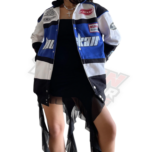 Racing Icon Vintage Blue Blackair Jacket - Classic Motorsport Fashion