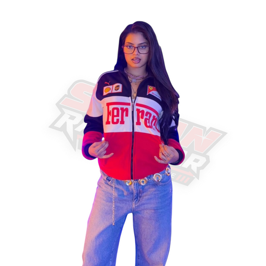 Red x White Ferrari F1 Racing Jacket – Motorsport & Fashion Fusion