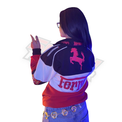 Red x White Ferrari F1 Racing Jacket – Motorsport & Fashion Fusion