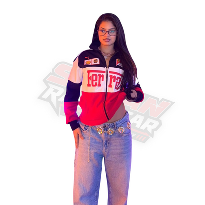 Red x White Ferrari F1 Racing Jacket – Motorsport & Fashion Fusion