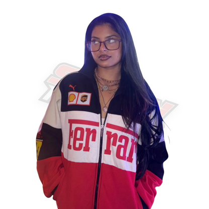 Red x White Ferrari F1 Racing Jacket – Motorsport & Fashion Fusion