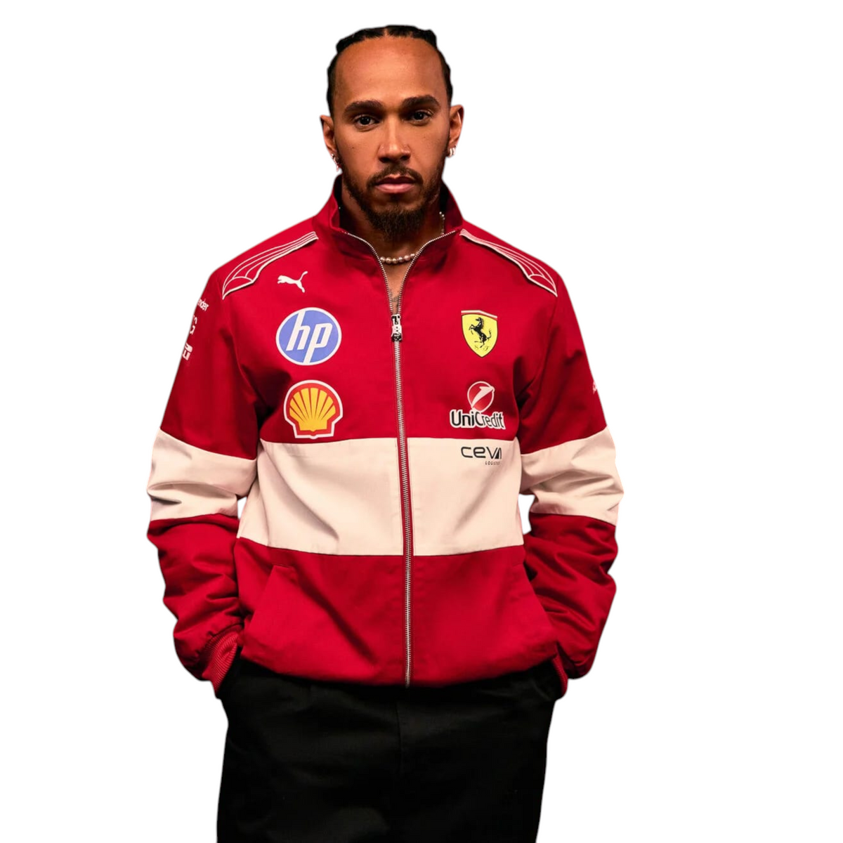 Scuderia Ferrari F1 PUMA 2025 Team Vintage Printed Jacket
