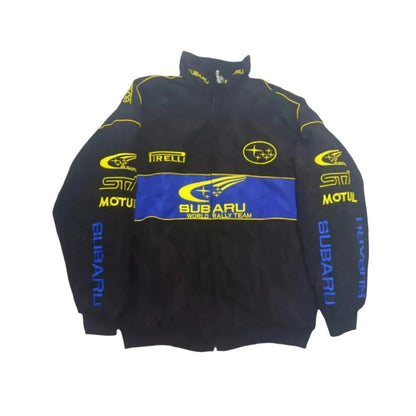 Subaru F1 Racing Y2K Bomber Jacket - Embroidered Motorsport Gear