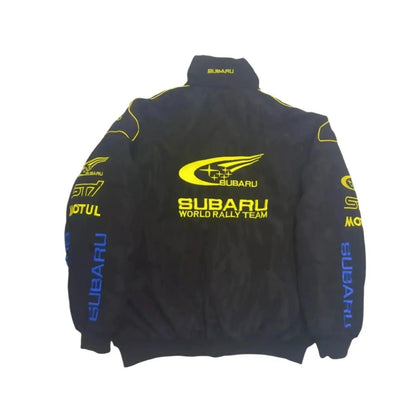 Subaru F1 Racing Y2K Bomber Jacket - Embroidered Motorsport Gear